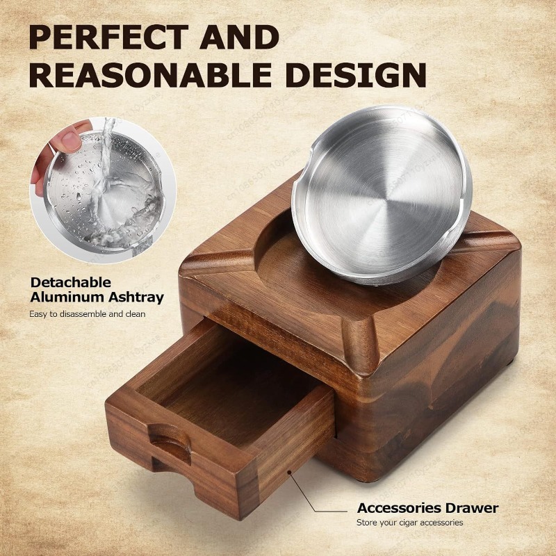 Wooden Cigar Ashtray with Phon - Tech Accessories Tablet review and price